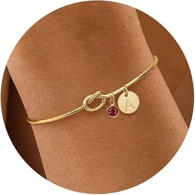 Couple's Commemorative 26 Letter Pendant Bracelet