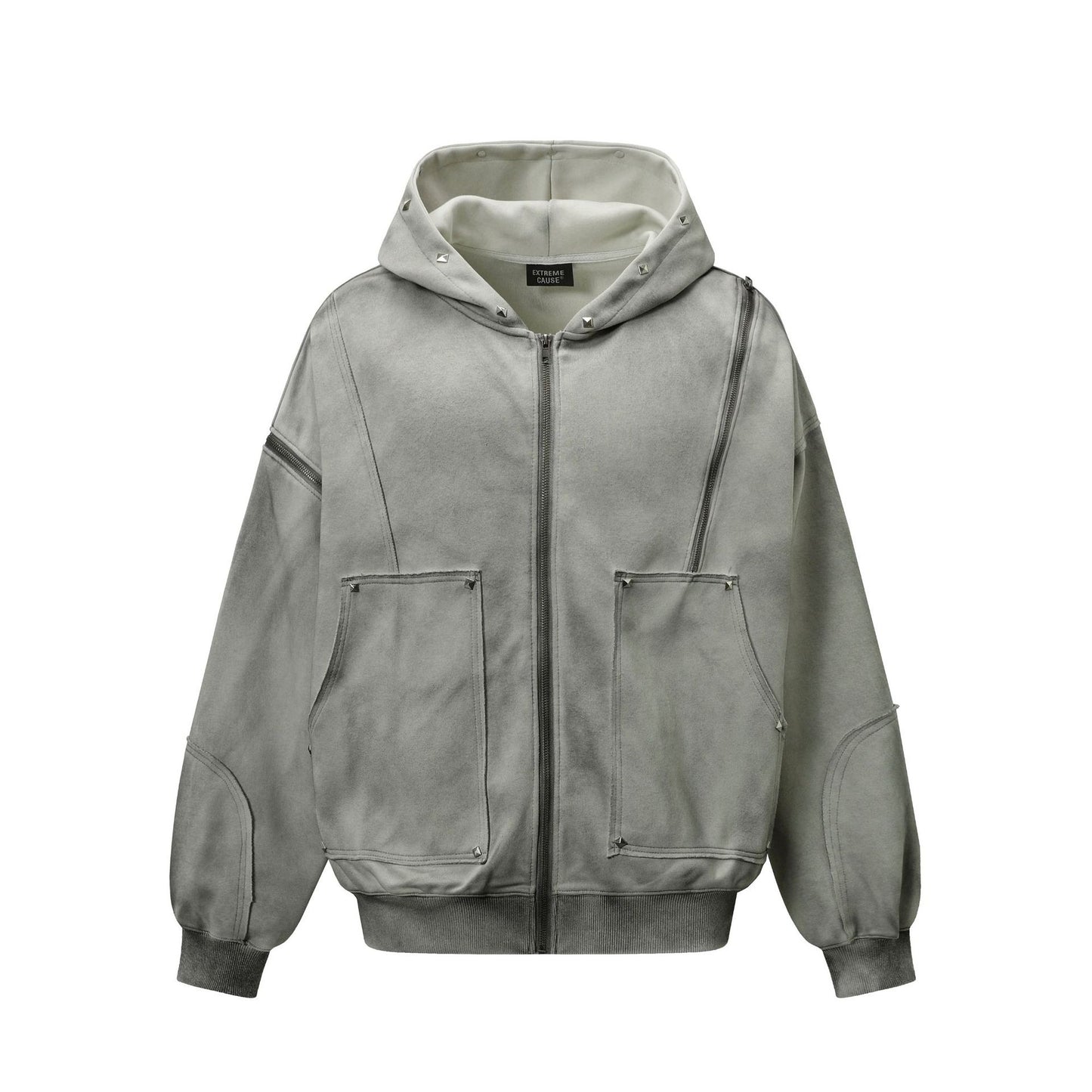 New Retro Vibe Washed Hooded Jacket Coat
