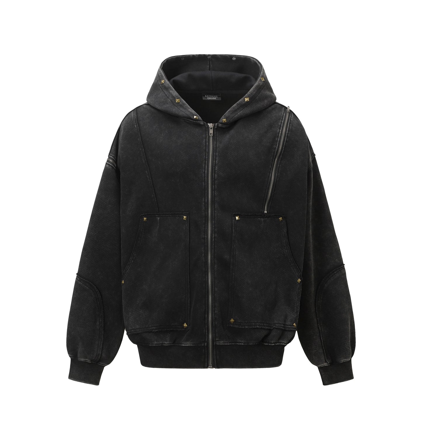 New Retro Vibe Washed Hooded Jacket Coat
