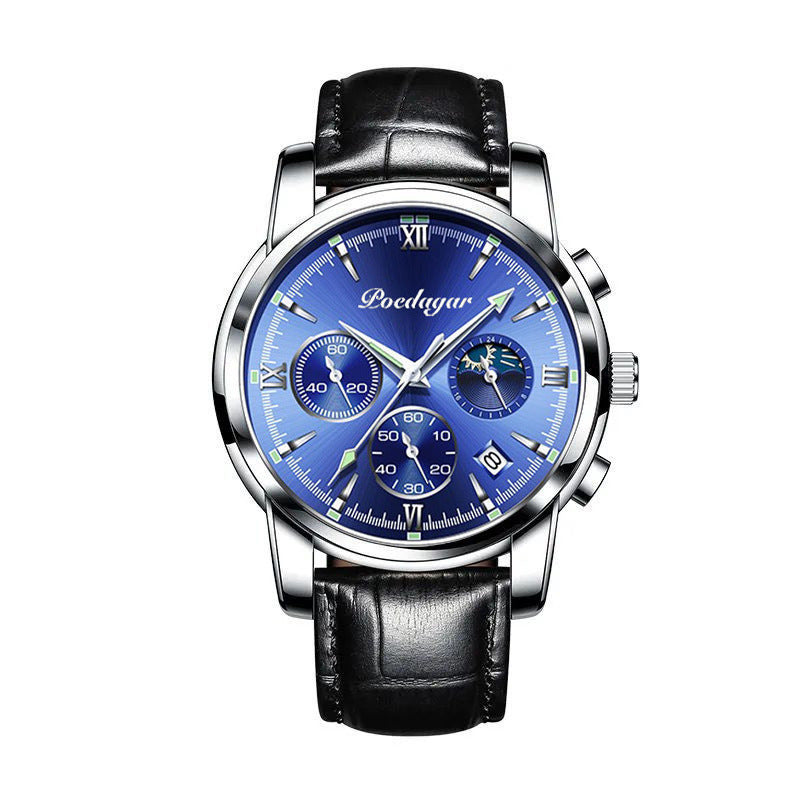 Multifunctional Men's Watch Luminous Waterproof Quartz Wrist Watch