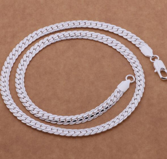 5mm 925 Sterling Silber Halskette Kette 20 Zoll Mode