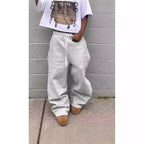 Casual Loose Straight Leg Pants Striped 2025 Summer Fashion Trend Brand Street Hip-hop Jogging Men's Women's Harajuku Sweatpants