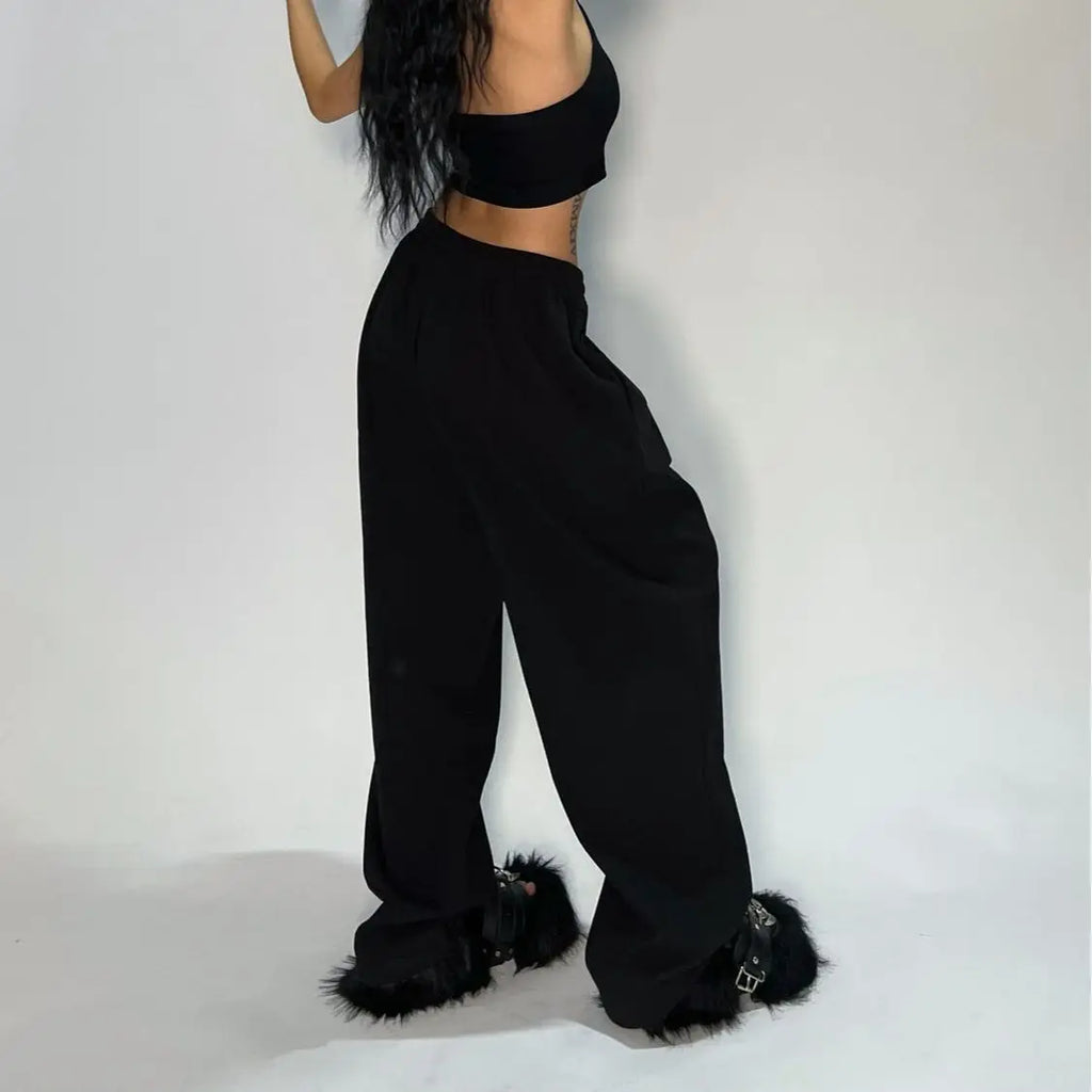 Casual Loose Straight Leg Pants Striped 2025 Summer Fashion Trend Brand Street Hip-hop Jogging Men's Women's Harajuku Sweatpants