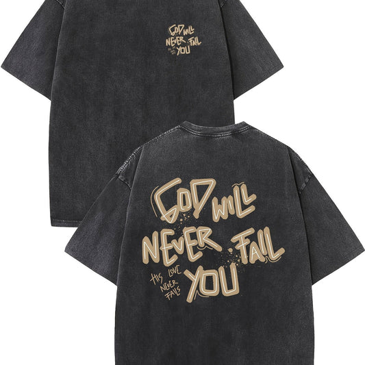 Retro Washed High Quality Cotton Pattern T-shirt