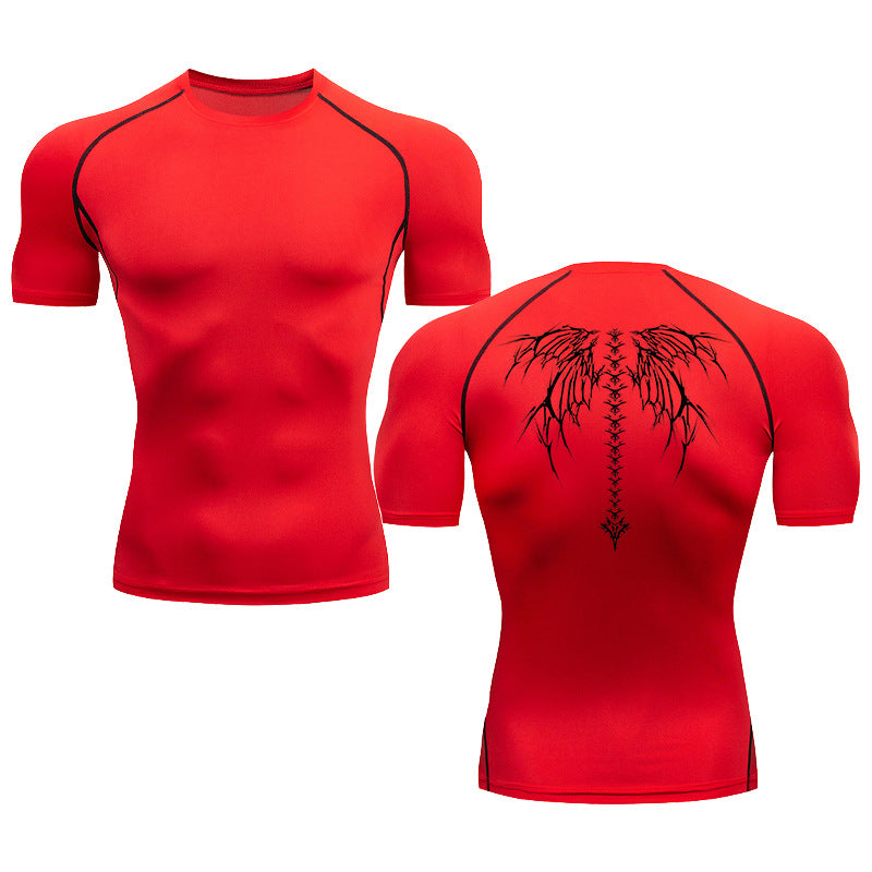Summer Men's Short-sleeved Fashion Outdoor Casual Printed Quick-drying T-shirt