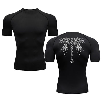 Summer Men's Short-sleeved Fashion Outdoor Casual Printed Quick-drying T-shirt
