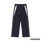 American Style Streetwear Casual Sportswear Trousers Men Loose Color-blocked Pockets Elastic Waist Straight Wide Leg Pants
