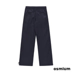 American Style Streetwear Casual Sportswear Trousers Men Loose Color-blocked Pockets Elastic Waist Straight Wide Leg Pants