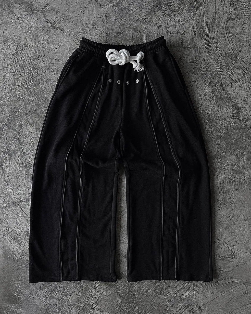 Casual versatile fashion trend personalized fashion street loose black rock Wide Leg Men Korean  Trousers  Streetwear pants