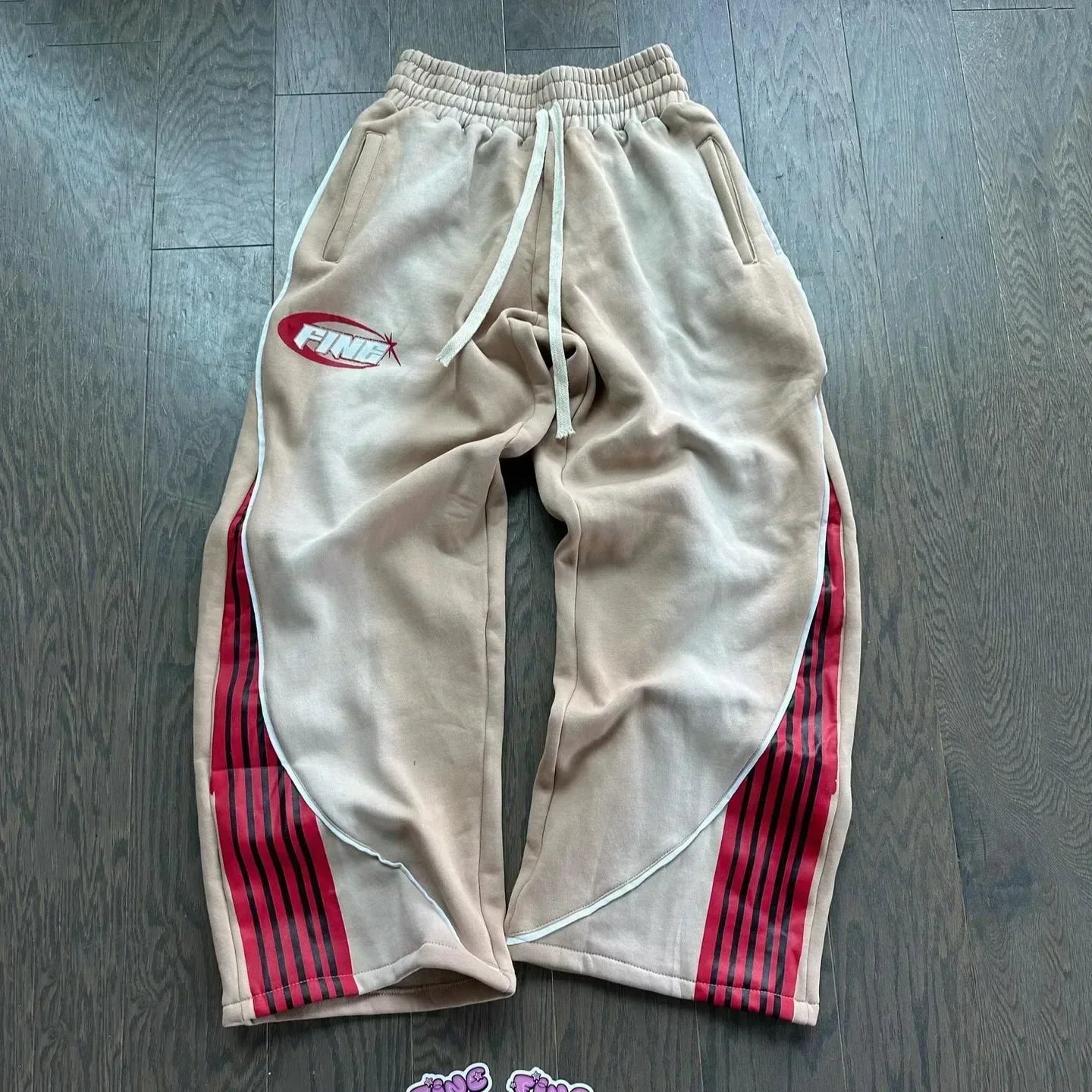 American Street Dirty style Fashion Double Waist Pants New Women High waisted Jogger Drawstring Sweatpants Loose Cargo Trousers