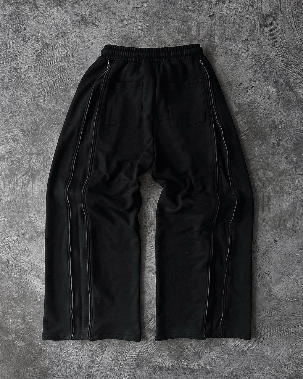 Casual versatile fashion trend personalized fashion street loose black rock Wide Leg Men Korean  Trousers  Streetwear pants