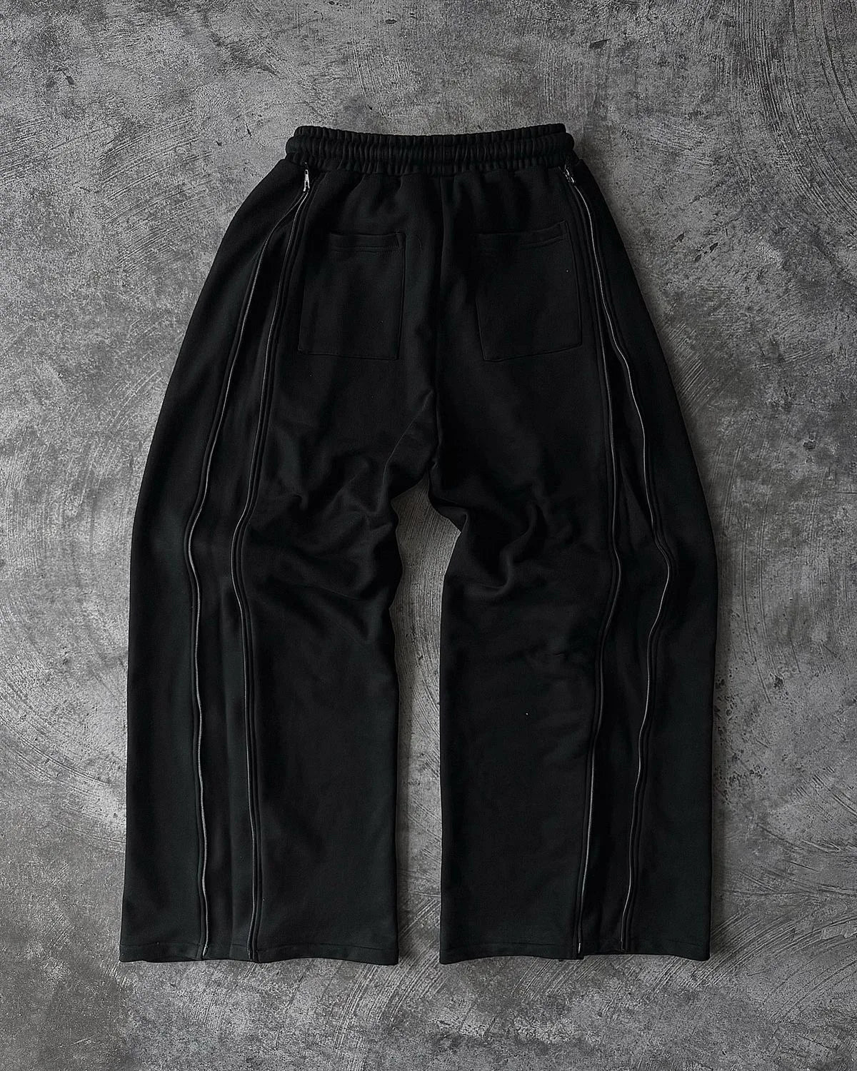 Casual versatile fashion trend personalized fashion street loose black rock Wide Leg Men Korean  Trousers  Streetwear pants