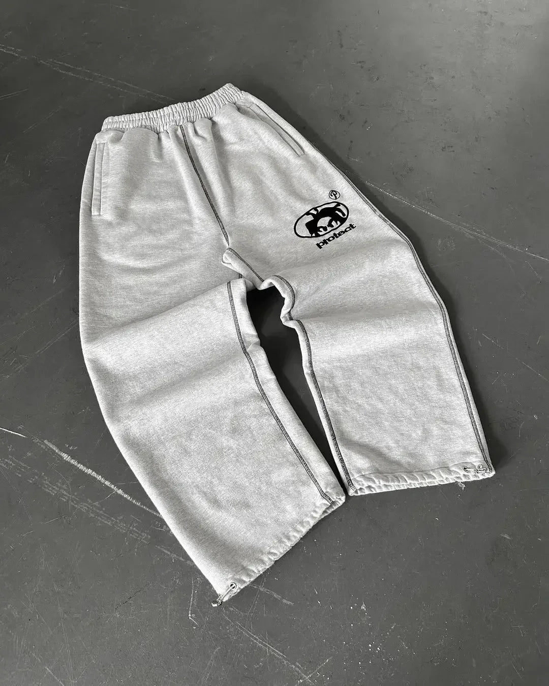 Streetwear Sweatpants Y2K Pants Harajuku Hip Hop Gothic Retro Stripe Baggy Casual Pants Men Women Elastic Waist Jogging Pants