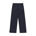American Style Streetwear Casual Sportswear Trousers Men Loose Color-blocked Pockets Elastic Waist Straight Wide Leg Pants