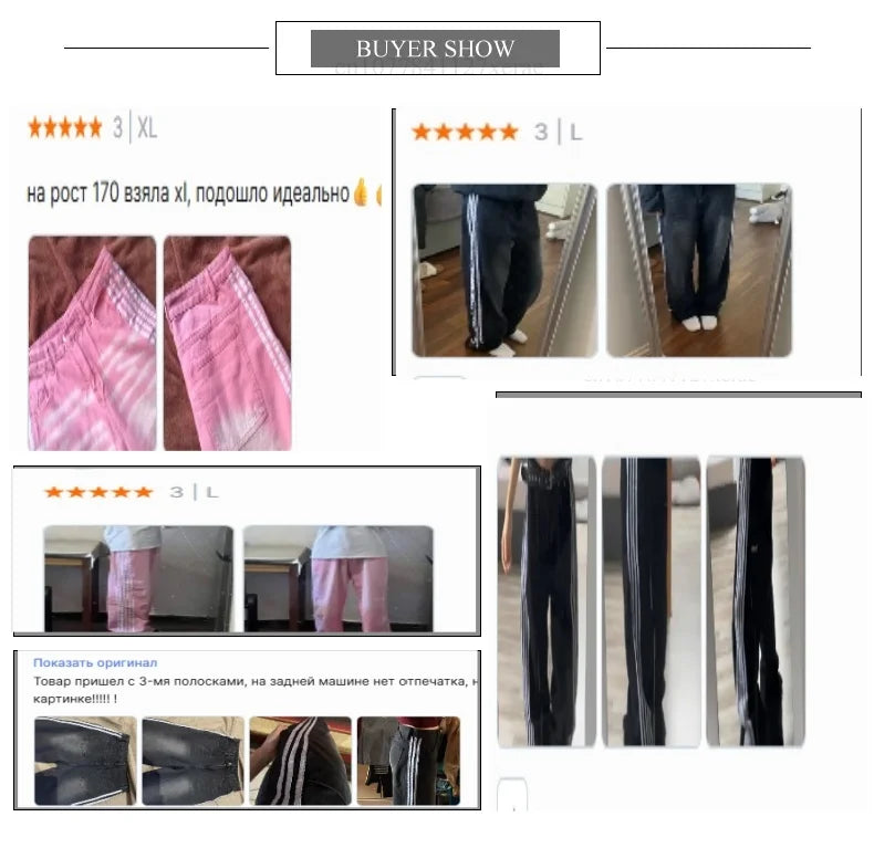 Street Dance Clothing American Retro Personality Street Hip-hop Jeans Striped Straight Leg Wide Leg Pants Loose Casual Pants
