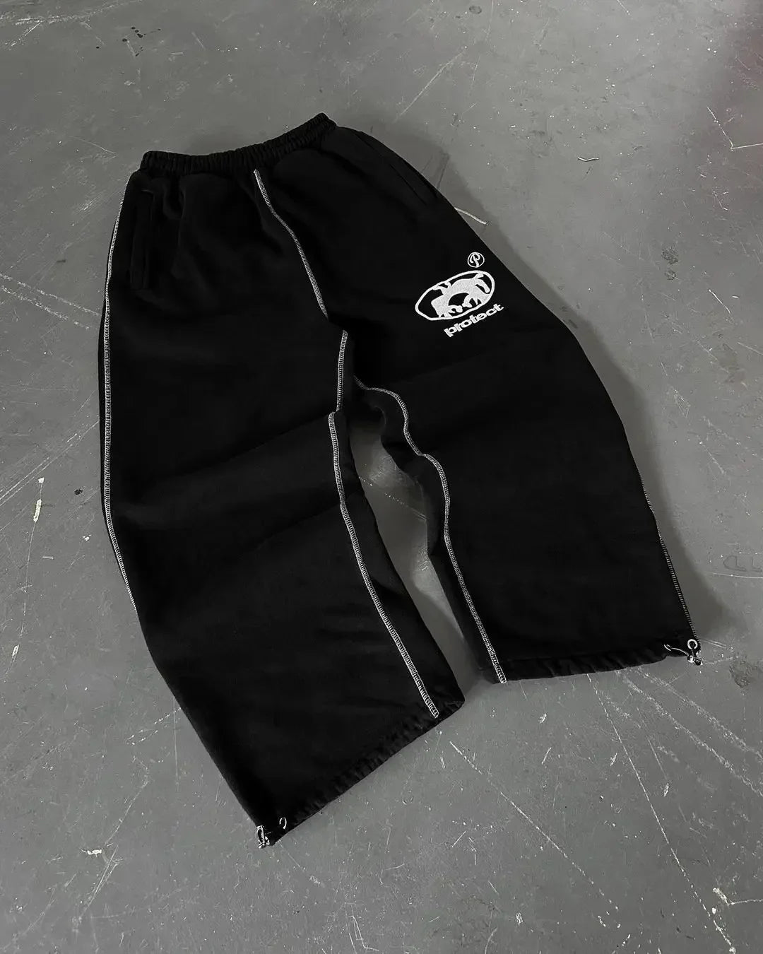 Streetwear Sweatpants Y2K Pants Harajuku Hip Hop Gothic Retro Stripe Baggy Casual Pants Men Women Elastic Waist Jogging Pants