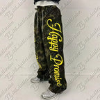 2025 Streetwear men printed straight leg pants American hip hop fashion casual pants Goth Harajuku retro loose sweatpants women