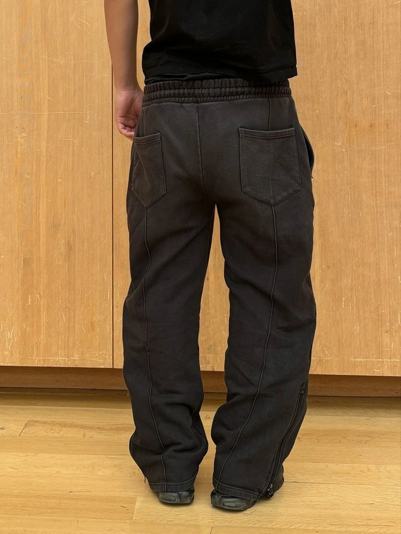 High Street Elastic Strap Sweatpants Hip-Hop Casual Pants Y2K Rap Street Wear Comfortable Loose Fit Trousers
